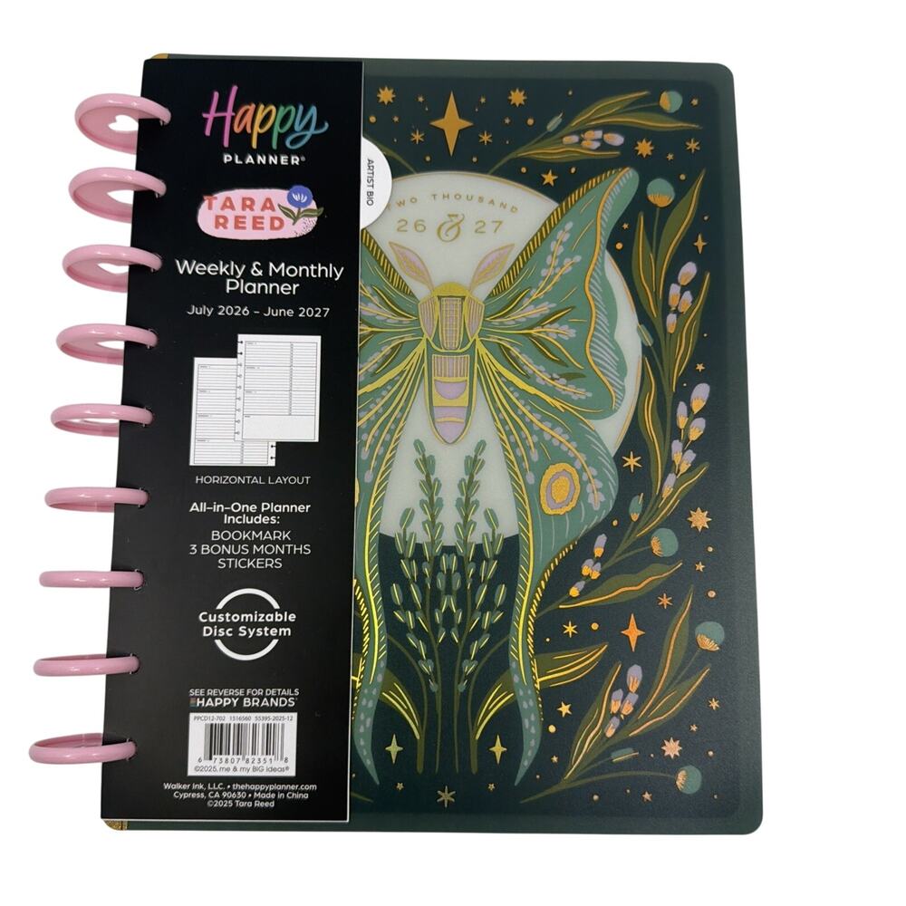 Happy Planner Disc-Bound Planner July 2026–June 2027 Brand New / Sealed